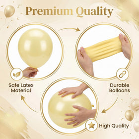 Tosuced Balloon Column Kit 2 gold confetti balloons add festive sparkle