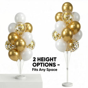 Tosuced Balloon Column Kit 2 metallic silver balloons for chic decor