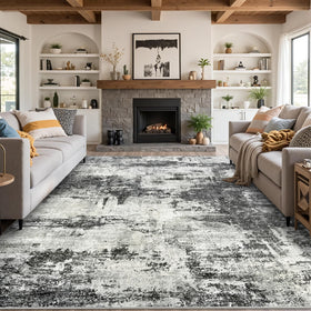 Tosuoka 8x10 abstract rug nursery, gentle texture underfoot.