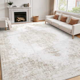Tosuoka 8x10 living room rug with ultra-soft surface enhances family comfort
