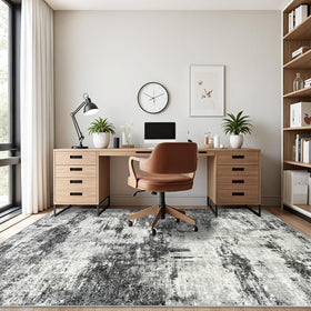 Tosuoka abstract 5x7 rug with vibrant colors enhances any room