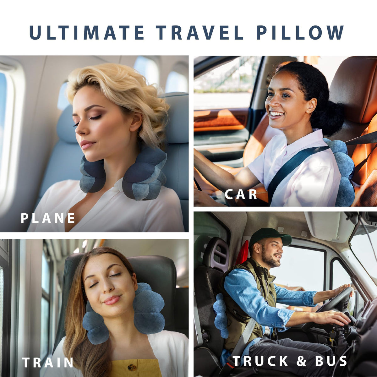 Total Pillow adjustable microbead pillow shaping for customizable neck support blue