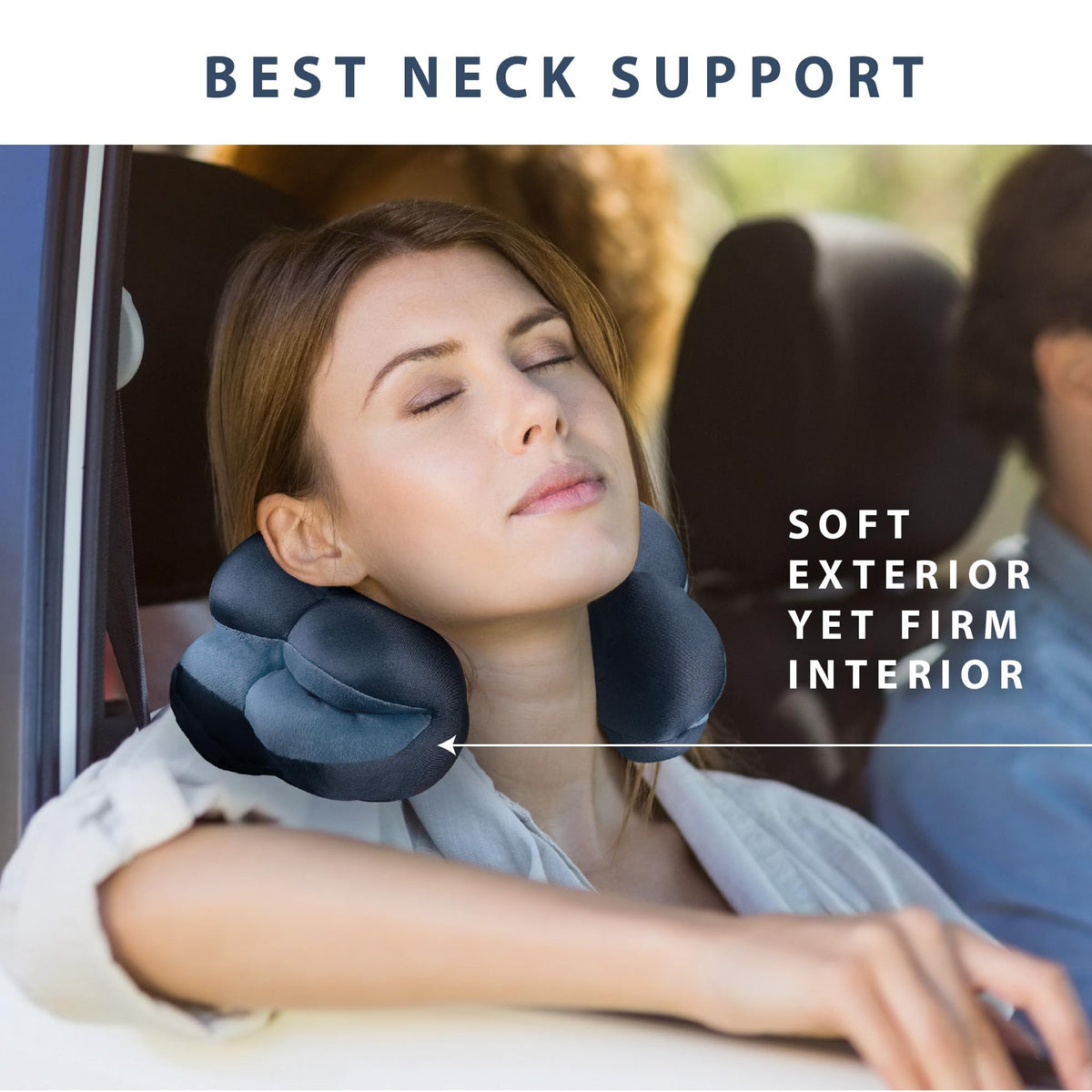 Total Pillow compact travel pillow shown as a lightweight travel essential blue