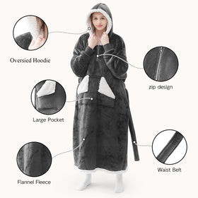 Touchat front pocket hoodie keeps remotes and phones within reach.