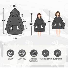 Touchat gift ready blanket hoodie for Christmas and birthdays