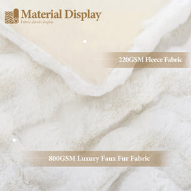 Touchat luxury faux rabbit fur throw with crystal velvet lining enhances interior elegance