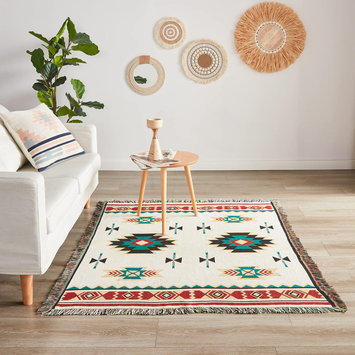 Touchat woven texture detail showcases the fine weave and geometric style.
