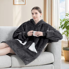Touchat one-size-fits-most blanket hoodie suitable for adults.