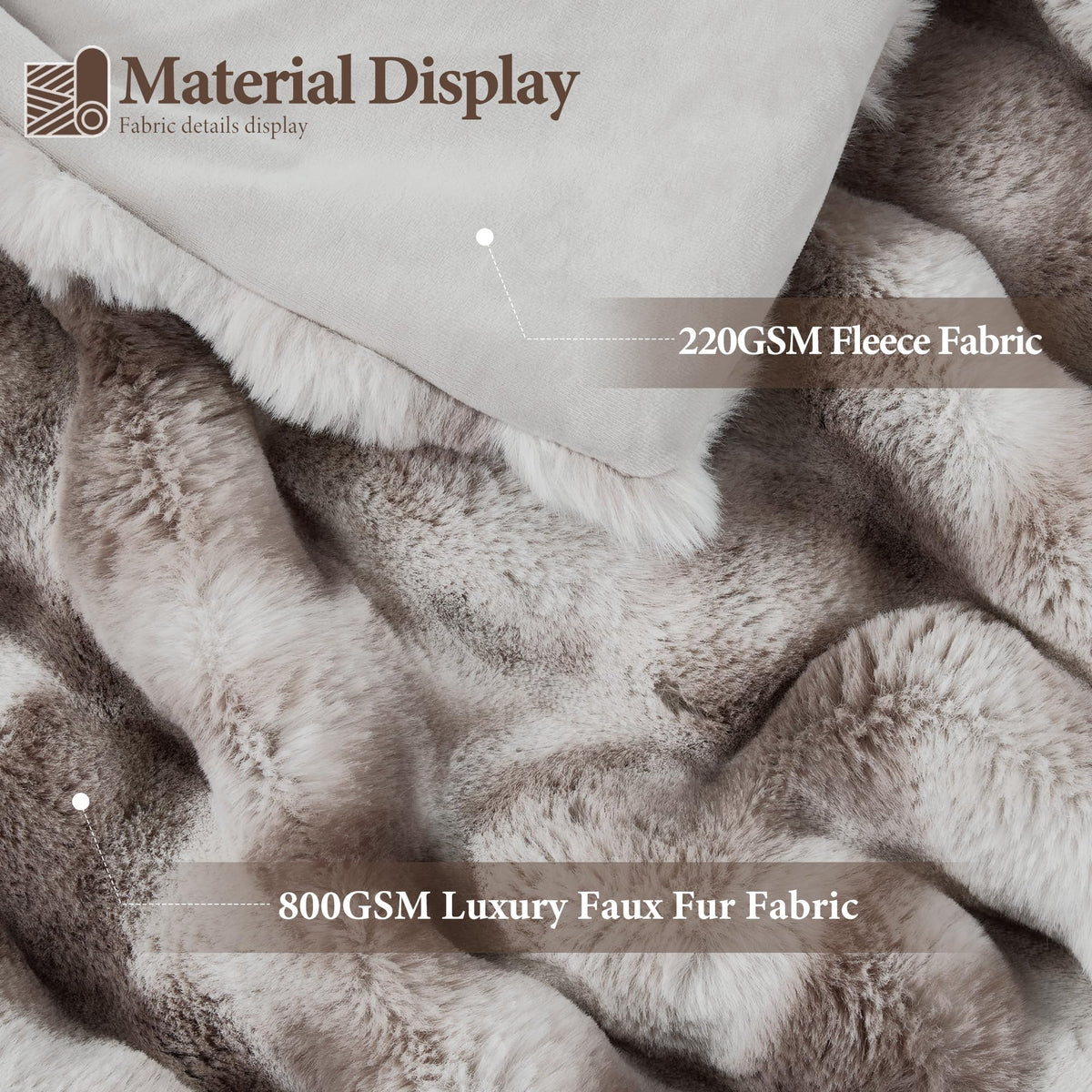 Touchat ruched plush blanket adds chic decor and cozy warmth.