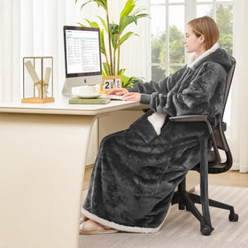 Touchat wearable blanket hoodie blends comfort and practicality for chilly days.