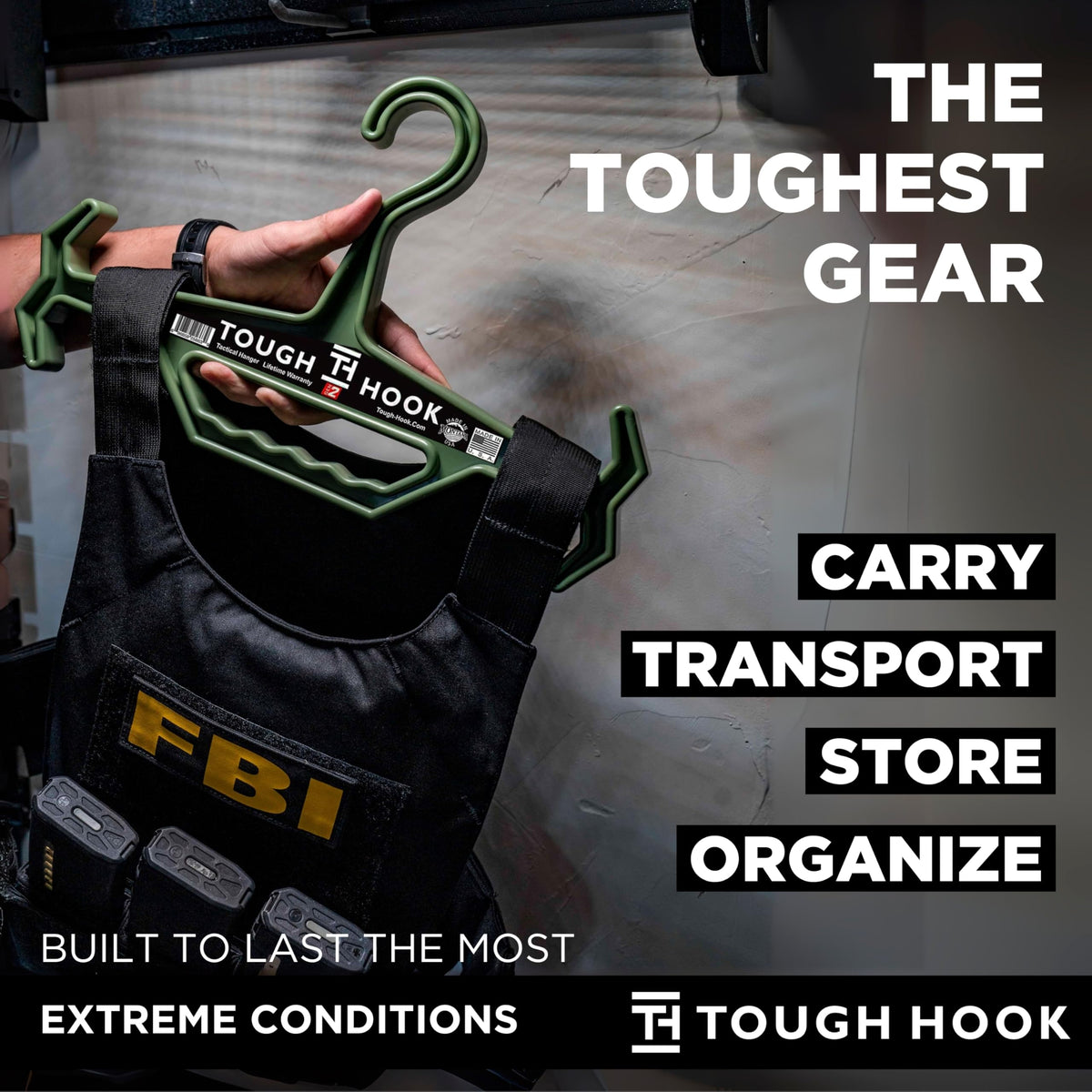 Tough Hook Original rugged design supports heavy gear across professions.