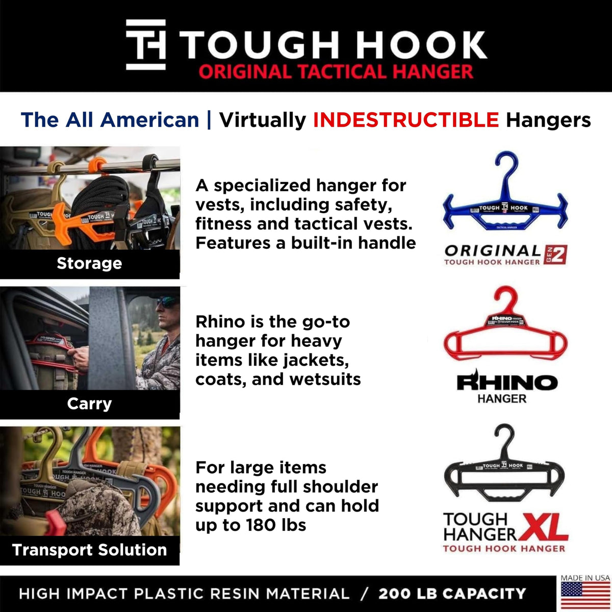 Tough Hook Original USA manufacturing highlights quality control and sturdy design.