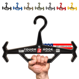 Tough Hook Original side view securing heavy gear with anti-slip design.