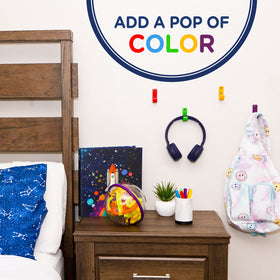 Toughook hooks hold backpacks neatly, helping keep school gear off the floor.