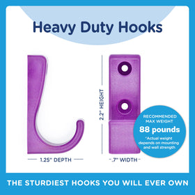 Toughook nylon-6 polymer construction delivers long-lasting strength for daily use.