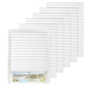Touri 6-pack pleated blackout blinds package ready for easy privacy.