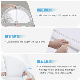 Touri arch window shade for bedroom creates calm ambiance with UV protection.
