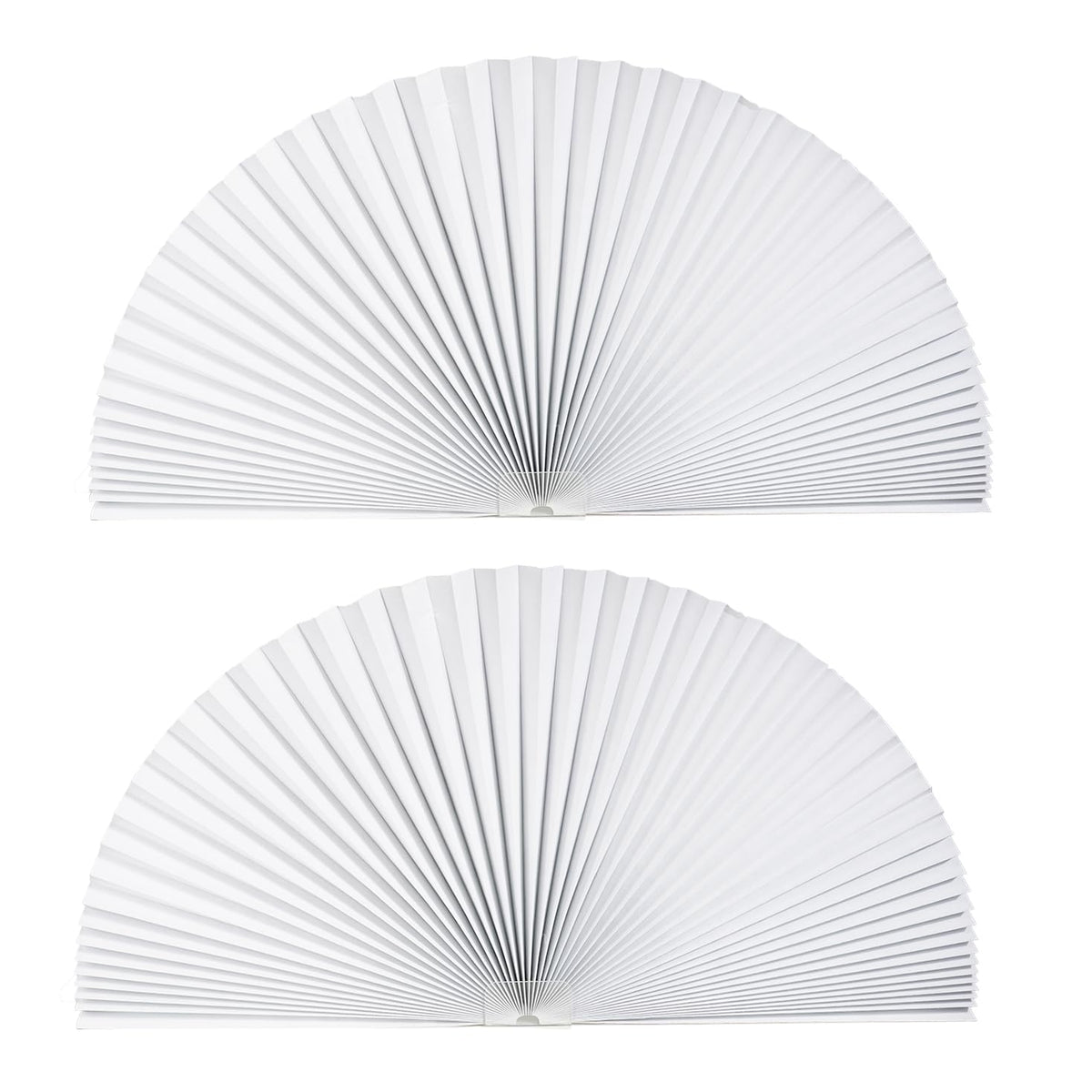 Touri arch window shade two-pack in white offers flexible privacy and light filtering.