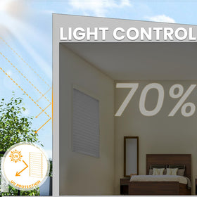 Touri cut-to-size white shade is simple to resize.