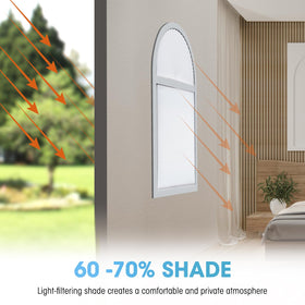 Touri pleated shade light filtered 60-70 percent for comfortable rooms.
