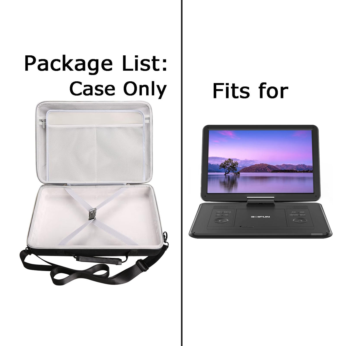Tourmate case with rugged zipper and wide handle for easy carrying.