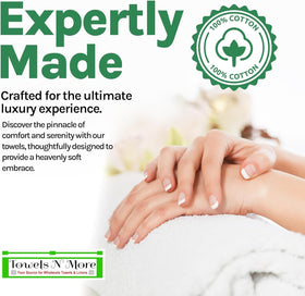 Towels N More ring-spun cotton towel with soft texture and fast absorption