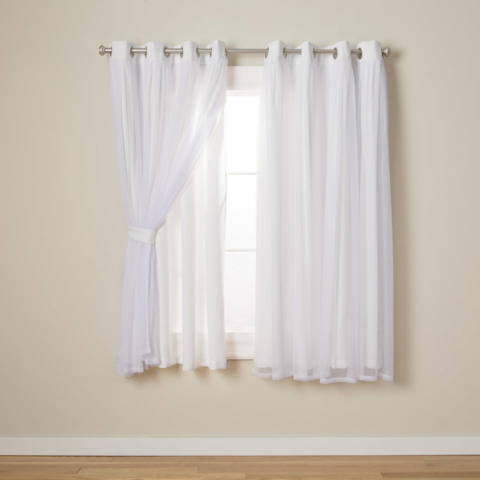 Town and Country Luxe Talia sheer layer curtains diffuse soft daylight for a serene room.