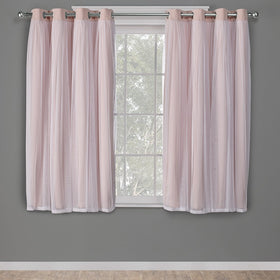 Town & Country Luxe Talia curtain panel view showing double layer design and soft sheen.