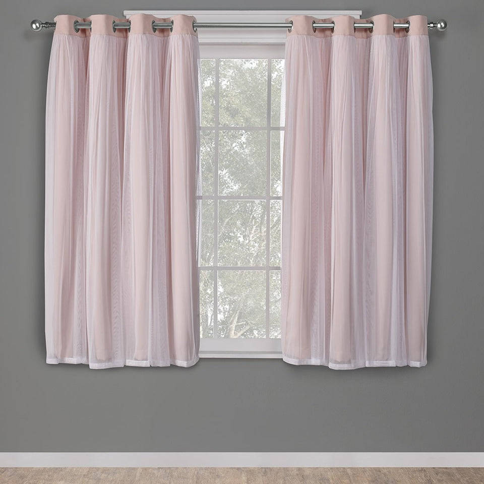 Town & Country Luxe Talia curtain panel view showing double layer design and soft sheen.