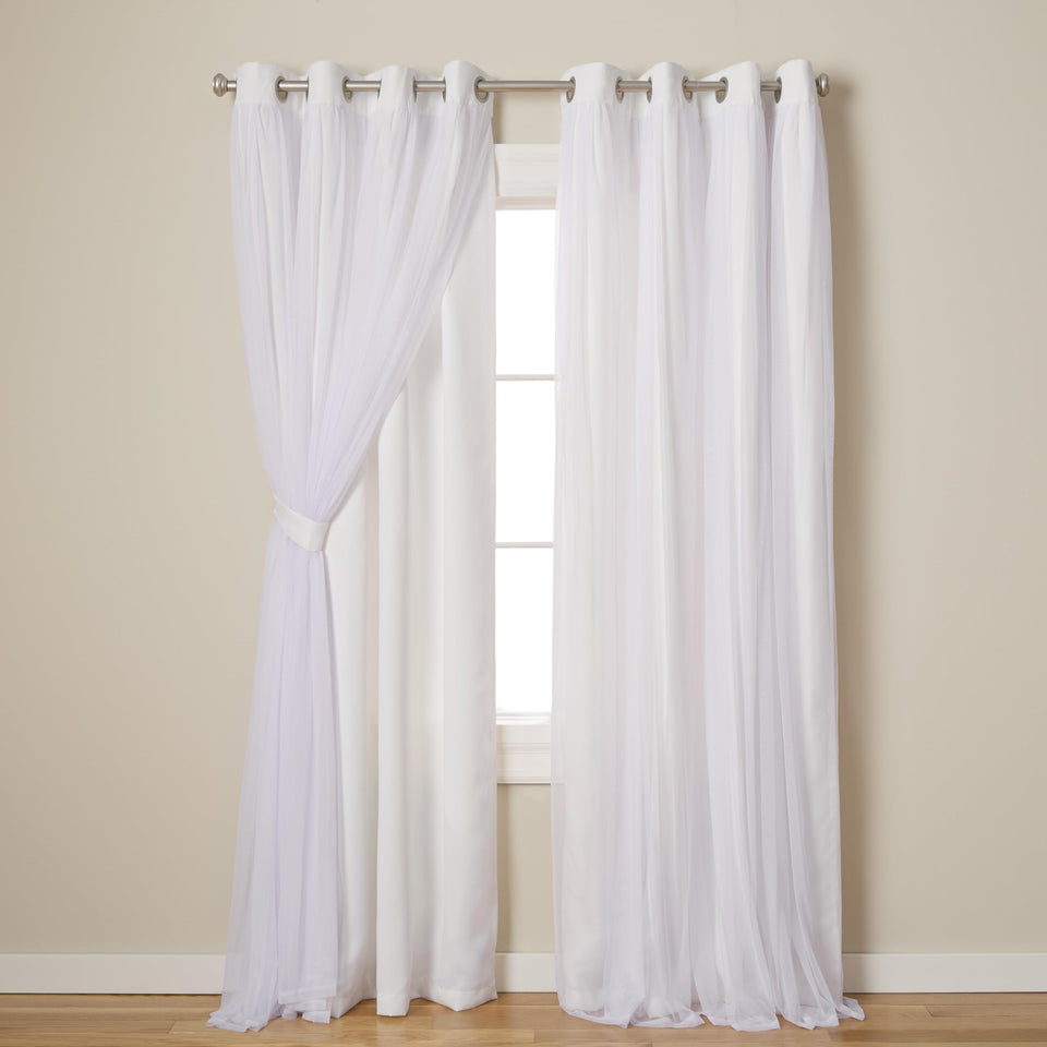 TOWN & COUNTRY LUXE Talia sheer layer close-up showing soft light diffusion for a bright living room