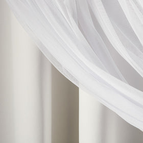 Town & Country Luxe Talia sheer inner layer diffuses daylight with sheen.