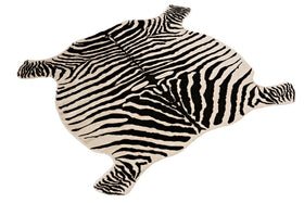 Townssilk Area Rug cream faux zebra closeup highlights soft texture for cozy spaces