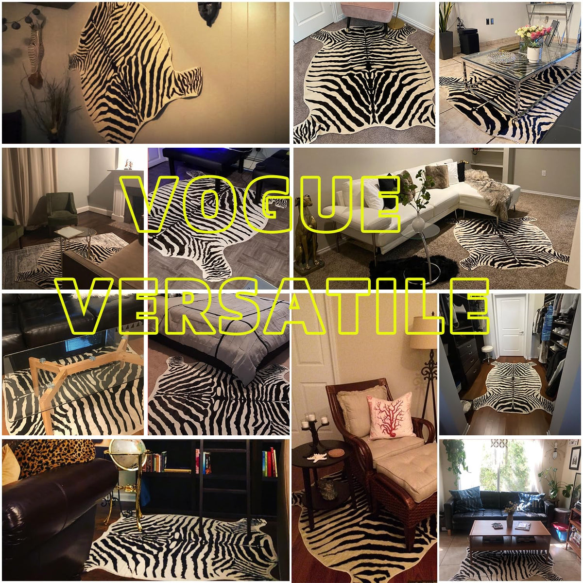 Townssilk Area Rug cream faux zebra entrance mat demonstrates durable, easy-clean flooring for high-traffic areas