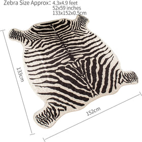 Townssilk Area Rug cream faux zebra room setup demonstrates versatile décor in modern interiors