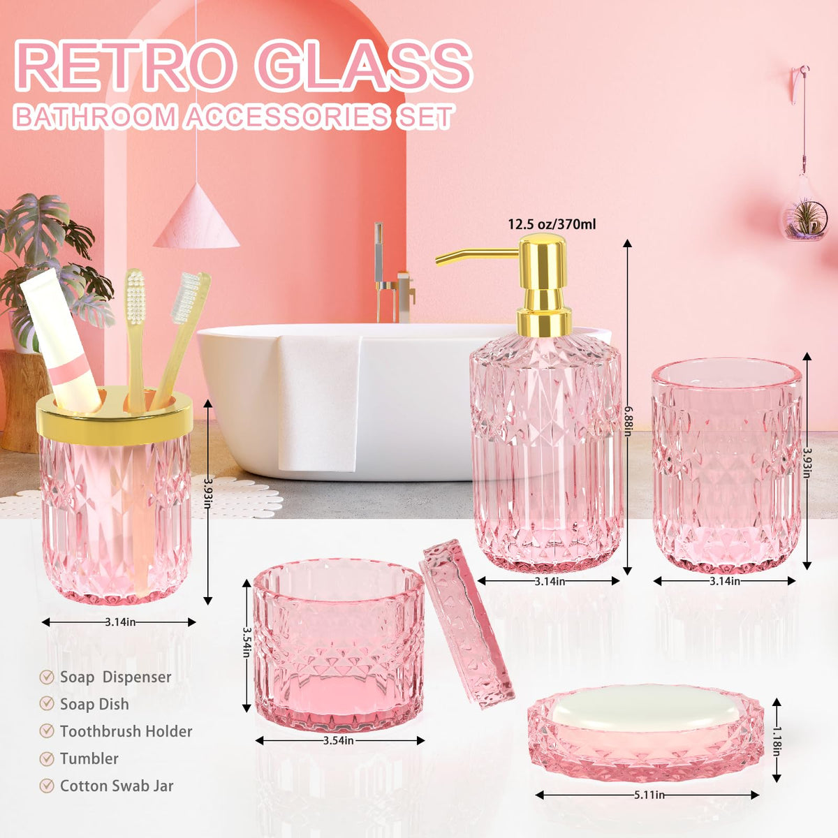 Towoaafu pink soap dish dries bars quickly and reduces mess