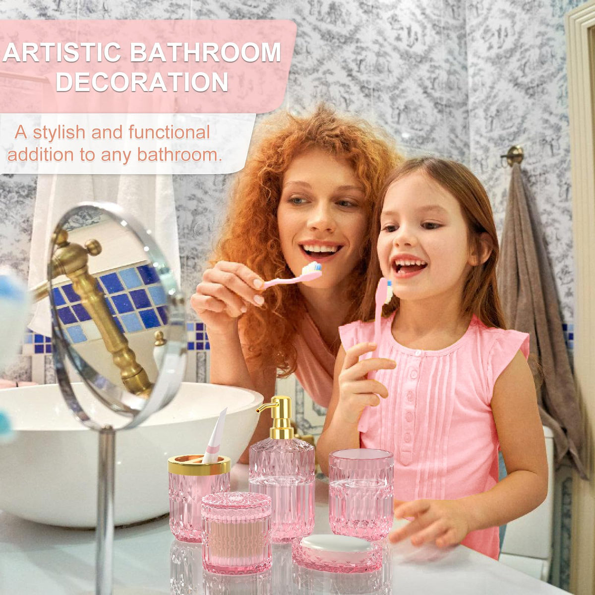 Towoaafu pink toothbrush holder keeps brushes neat and hygienic