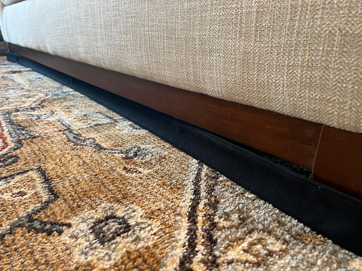 TOY BLOCKER adjustable wrap around sofa legs for versatile protection.