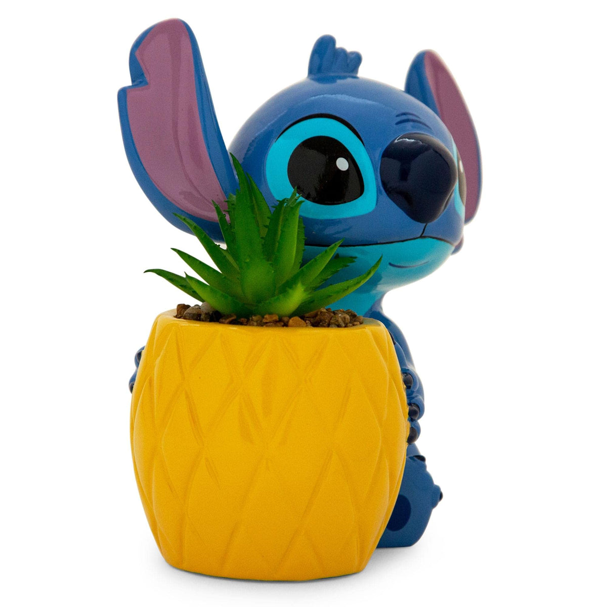 Toynk Lilo & Stitch ceramic planter side view highlights textured detailing.