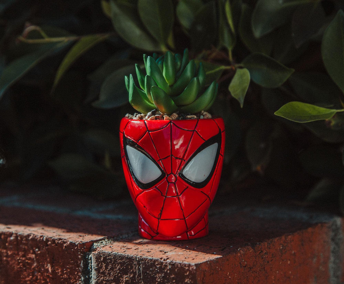 Toynk Spider-Man display piece highlighting Marvel charm on a shelf.