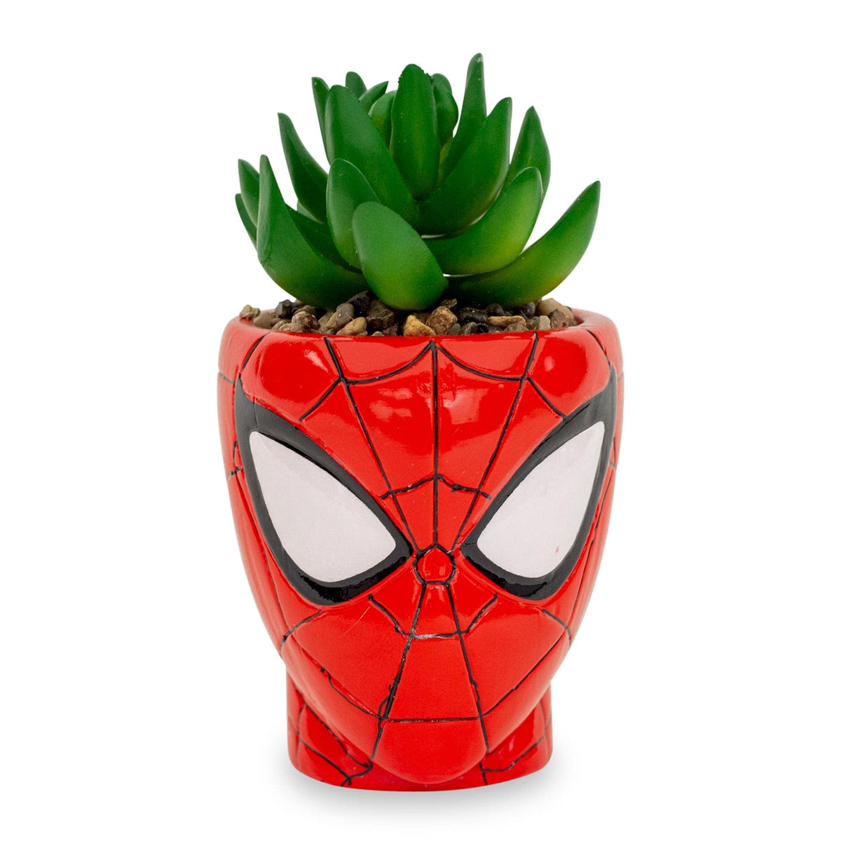 Toynk Spider-Man ceramic planter with included artificial succulent.