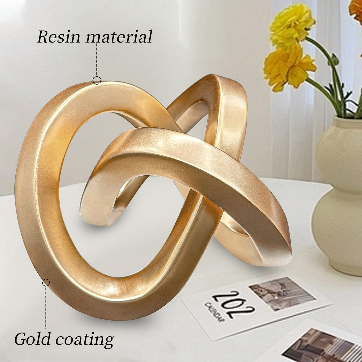 toytoto gold knot statue closeup highlights premium resin styling