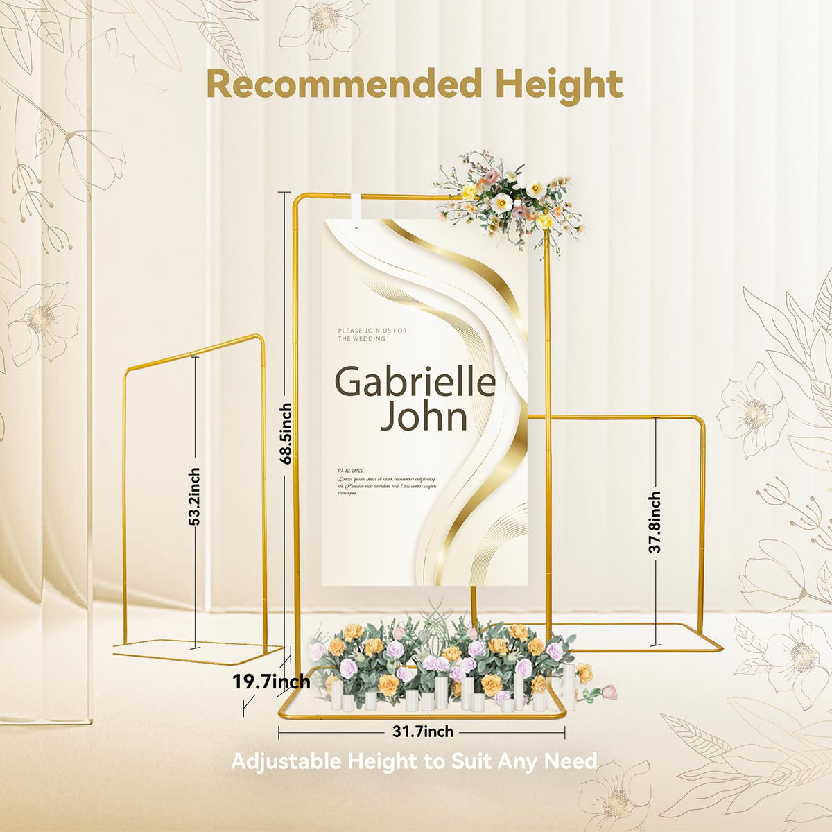 TPFWTD adjustable-height sign stand showcases posters beautifully for events.
