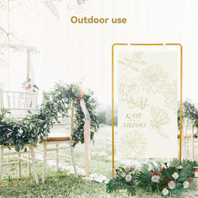 TPFWTD leather strap hanging option secures signs securely at ceremonies.