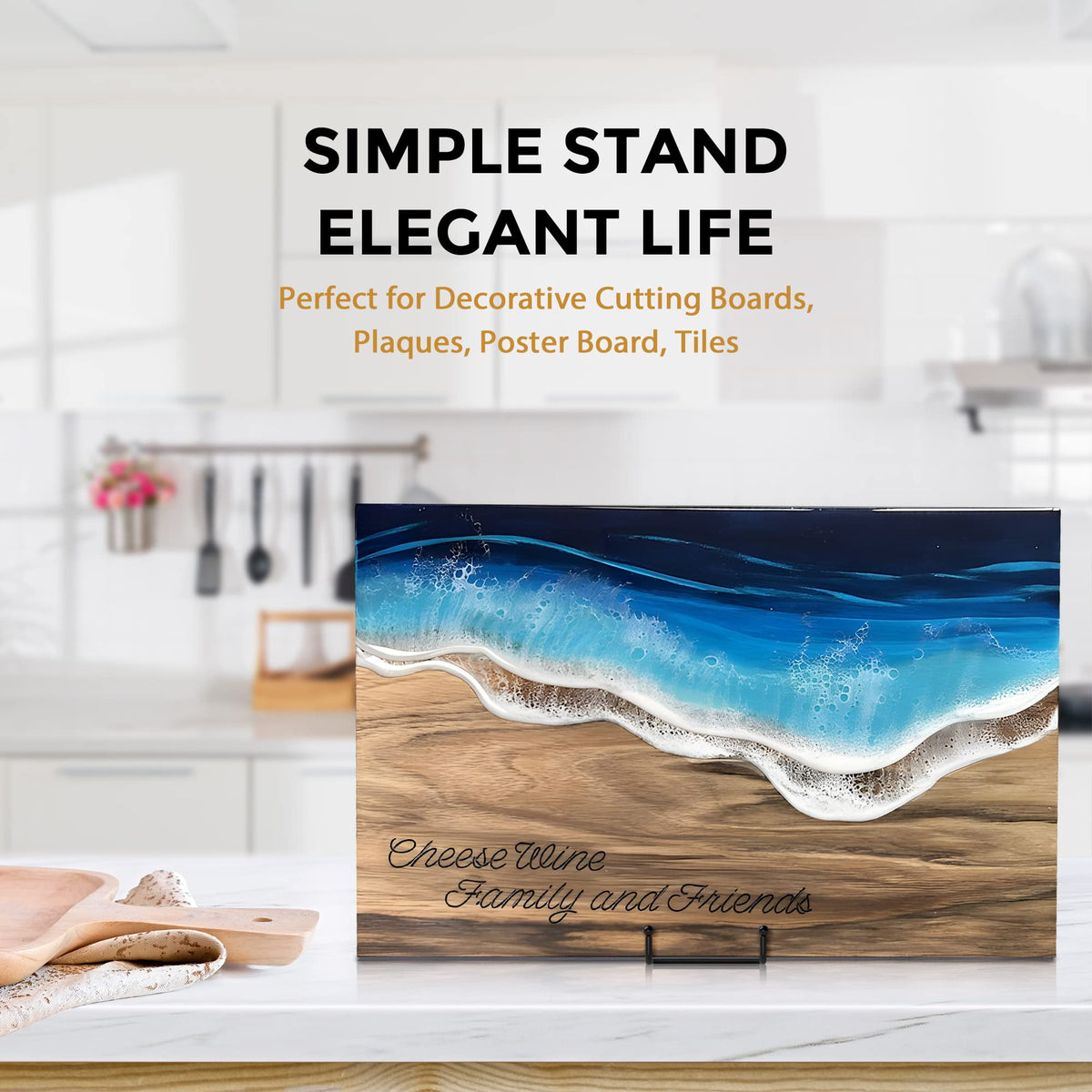 TR-LIFE display easel keeps artwork and plates centered safely