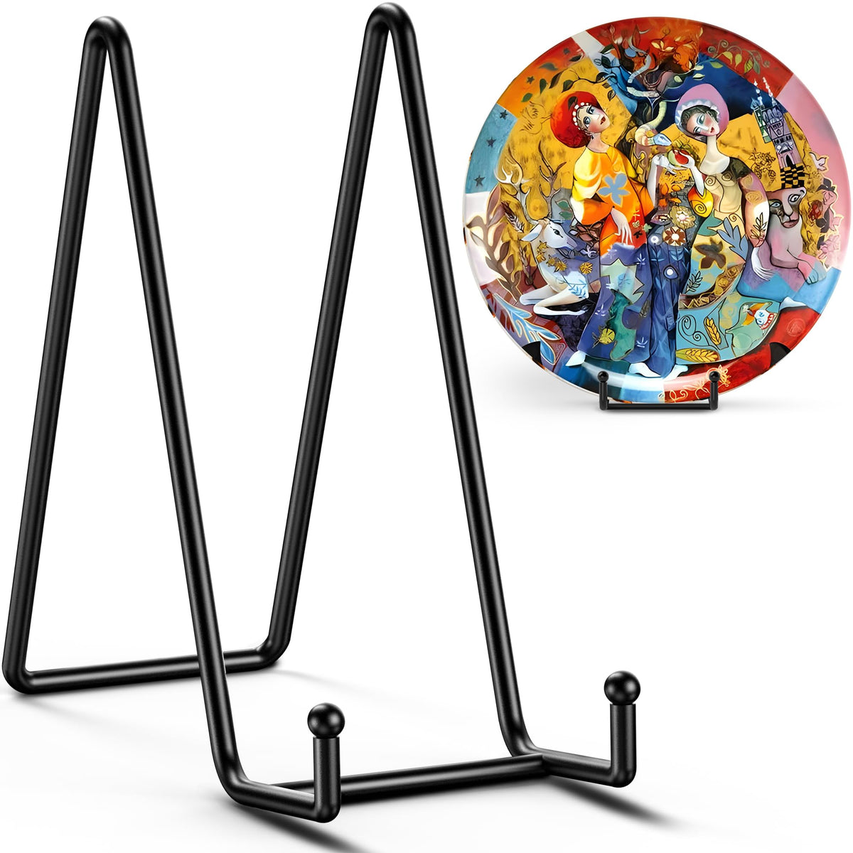TR-LIFE four-pack plate stand with deep lip for secure display