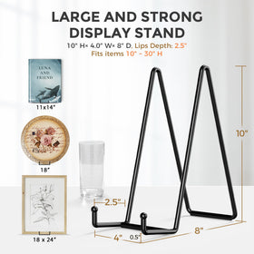 TR-LIFE plate display stand with matte black finish for kitchen or showroom