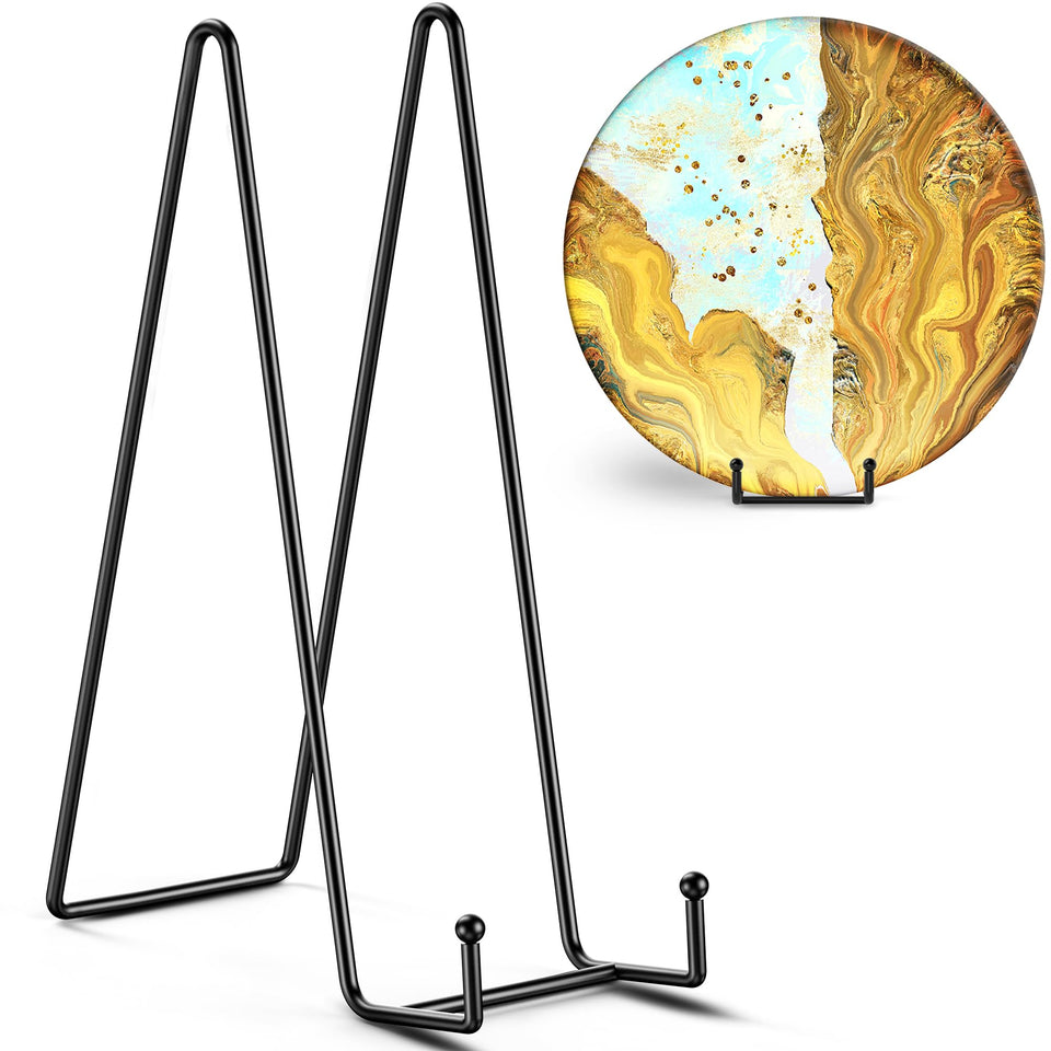 TR-LIFE 12-inch plate stand with large lip and tilt for secure display.