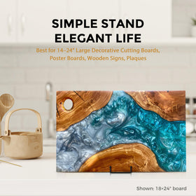 TR-LIFE tabletop display setup for plates, frames, and canvas art.