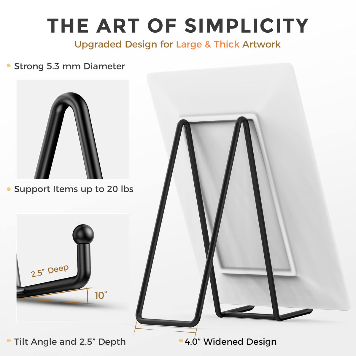 TR-LIFE wrought-iron easel supports heavy items without bending