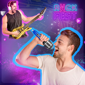 Tradder colorful inflatable set brightening a music-themed party